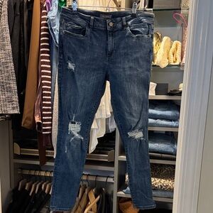 DL1961 - Dark Blue Ripped Skinny Jeans - 29 (28)